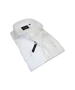 Men&#39;s Shirt Charles TYRWHITT 100% Cotton Cut-away Collar CHT-21 White Pique - €52,60 EUR