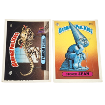 VINTAGE 1980&#39;s GARBAGE PAIL KIDS CARD STICKER 90a 88b STONED SEAN FARRAH... - £16.68 GBP