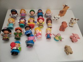 Fisher Price Little People Animals Lot 24 Pieces Boys Girls Clown Firefighters - £21.35 GBP