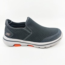 Skechers Go Walk 5 Apprize Charcoal Orange Boys Size 3 Sneakers - £31.86 GBP