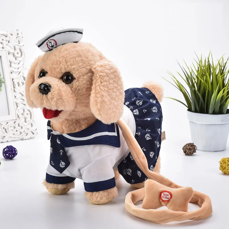 Robot Music Dog Toys Electronic Plush Puppy Sing Songs Walk Bark Talk Animal Toy - £47.93 GBP