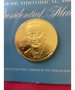Gold Plated Silver Presidential Medal White House Historical, FDR - $39.60