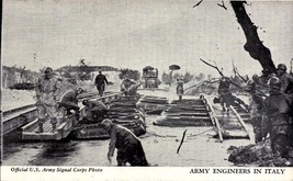 Real Photo CARD-ARMY Engineers In ITALY-OFFICIAL Us Army Signal Corps Photo BK40 - £3.11 GBP