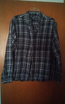 016 Men&#39;s Coft &amp; Barrow Large Flannel Button Front Long Sleeve Shirt Plaid - £10.21 GBP