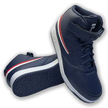 Nwt Fila Msrp $89.99 Men&#39;s Navy Mid Plus Hi Top Sneakers Shoes Size 10.5 11.5 - £30.41 GBP