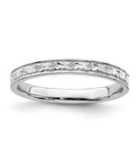 14K White Polished Floral Band R672W - $787.30 CAD
