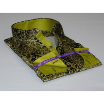 Men Shirt J.Valintin Turkey-Usa 100% Egyption Cotton Axxess Style 1646-08 Olive image 5