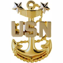 U.S. Navy Master Chief Petty Officer Emblem Pin 1 3/4&quot; - £9.03 GBP