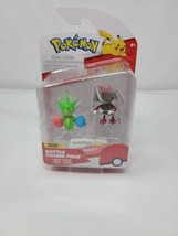 Jazwares Pokemon Battle Figure 2 Pack Roselia &amp; Pawniard 2&quot; Action Figure New - £12.55 GBP