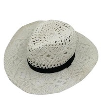 2023 Western Crochet boy Straw Hats for Women Men Solid Color  Beach  Hat Handma - £22.10 GBP