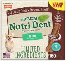 Nylabone Nutri Dent Filet Mignon Dog Chews - 160 ct - £31.49 GBP