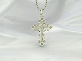 Jesus Cross 925 Sterling Silver Stylish Modern Unique Designer Pendant N... - $54.60 CAD+