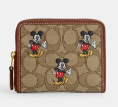 Coach X Disney Small Zip Around Wallet w/ Mickey Mouse Print ~NWT~ CN035 - £101.29 GBP
