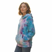 Spark Paws Tie Dye Soft Veloursoft Plush Human Hoodie Purple Blue Medium M - $49.99