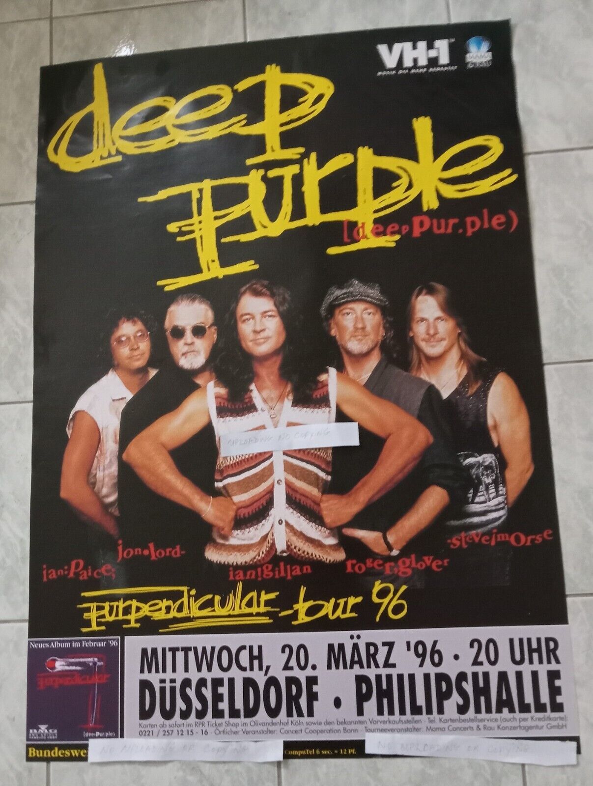 DEEP PURPLE ORIGINAL LIVE CONCERT GERMAN POSTER 1996!!  23 1/4 X 33 1/4 ... - $37.04