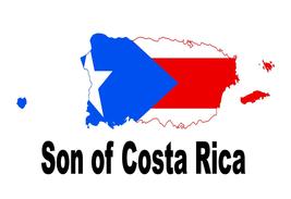 Son of Costa Rica Costa Rican Country Map Flag Poster Print High Quality Print - £5.54 GBP+