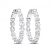 Diana M Jewels 2.00 cts diamond oval hoop earrings size One Size - €928,07 EUR