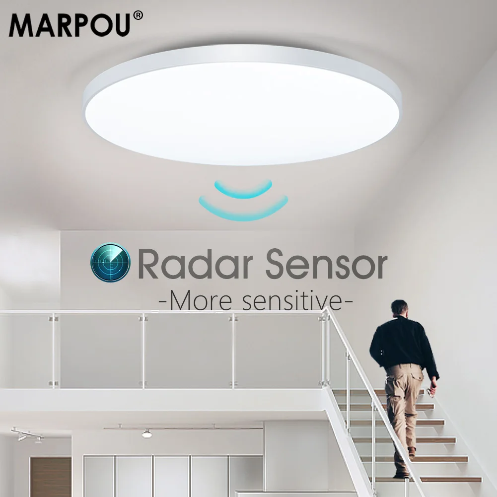MARPOU Radar Sensor LED Ceiling Lights Auto Delay motion sensor light Smart Home - £13.01 GBP+