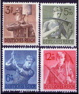 ZAYIX Germany B237-B240 MH Semi-Postal Reich Labor Service Corpsmen 0425... - £1.17 GBP