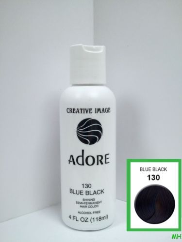 CREATIVE IMAGE ADORE SEMI PERMANENT HAIR COLOR #130 BLUE BLACK 4oz - $5.59