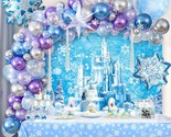 123Pcs Frozen Birthday Party Supplies Decor Frozen Balloon Garland Arch ... - £28.74 GBP