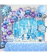 123Pcs Frozen Birthday Party Supplies Decor Frozen Balloon Garland Arch ... - £29.75 GBP