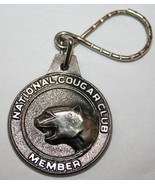 Vintage NATIONAL Ford COUGAR CLUB Member Metal Key Ring &amp; Fob CAR Automo... - $362.01 MXN
