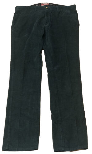Primary image for Original Penguin Gamba Dritta Scuro Verde Bosco Corduroy Pantaloni Jeans 36 X 33