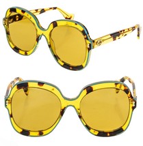 GUCCI Brown Yellow Havana Blue 1240 Oversized Retro Gg1240S Sunglasses 003 - $253.80