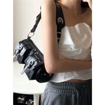 NEW Retro Women&#39;s Small Shoulder Bag Solid Color PU Leather Ladies Underarm Bags - £30.39 GBP