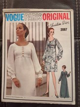 1960s Vogue Paris Original 2087 CHRISTIAN DIOR Mod Dress Sewing Pattern ... - £25.58 GBP