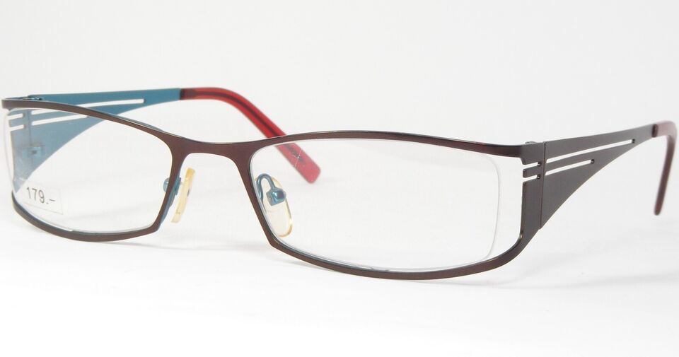 OU 84.314.02 Brown /Dark Turquoise UNIQUE RARE EYEGLASSES 54-18-135mm Ge... - $95.35