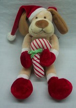 Gund Christmas Pals Puppy Dog W/ Candy Cane 8&quot; Plush Stuffed Animal Toy Holiday - £15.87 GBP