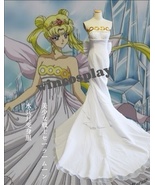 Sailor Moon Princess Serenity Tsukino Usagi White Cosplay Costume Hallow... - £75.62 GBP