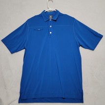 FootJoy Mens Polo Shirt XL Blue Athletic Fit Short Sleeve - £19.83 GBP