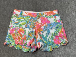 Lilly Pulitzer Buttercup Shorts Women 2 Pink Blue Casa Marina Resort Sca... - $29.69