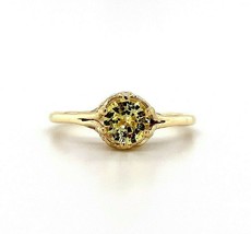 Authenticity Guarantee 
14k Yellow Gold Filigree Ring w/ .61ct Yellow Genuine... - £722.43 GBP
