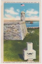 Fort Marion Monument Tower Hot Shot Oven St. Augustine Florida FL Postcard  - $2.96