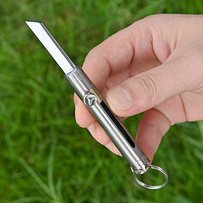 Titanium Alloy Mini EDC Folding Knife Portable Small Blade Keychain Pendant - £13.77 GBP+