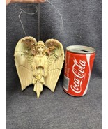 Victorian Angel Ornament With Floral Foldable Wings Vintage  6” Tall - £10.11 GBP