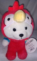 Cute &amp; Cuddly Polar Bear in Red Parrot Outfit 10&quot;H Small Plush New - $11.76