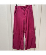 Free People The Harlow Mid Rise Wide Leg Pants Size 30 Corduroy Hot Pink - £73.71 GBP