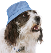 NEW Youly The Bohemian Chambray Denim Blue Pet Dog Bucket Hat S/M - £11.48 GBP