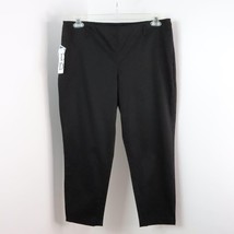 New Dalia Collection Women&#39;s 10 Black Tapered Leg Cropped Capri Dress Pants - £15.73 GBP