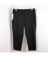 New Dalia Collection Women&#39;s 10 Black Tapered Leg Cropped Capri Dress Pants - £15.73 GBP