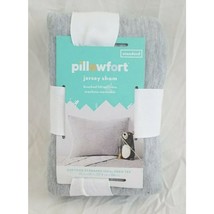 Pillowfort Jersey Gray &amp; White Standard Sham Room Decor - £14.70 GBP