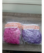 (2)  Easter Basket Grass Crinkled Paper , Purple &amp; Pink. New - $10.29 CAD