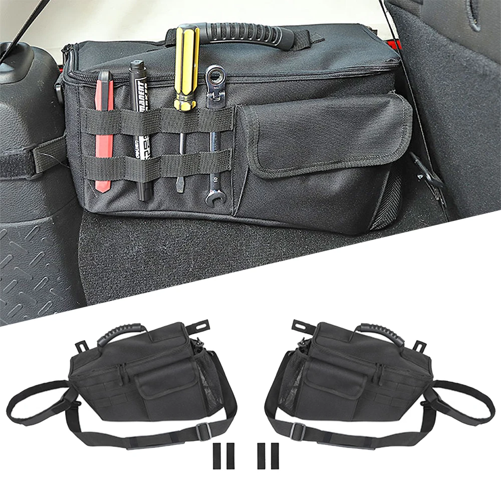 Car Trunk Side Storage Bag Tool Organizer with Grab Handles for Jeep Wra... - $55.07
