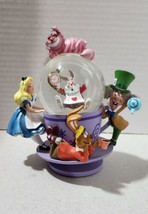 Alice In Wonderland Snow Globe Disney Parks Spinning Tea Cup Rare - Euc - $100.00