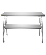 VEVOR Commercial Worktable Workstation 48x30 Inch Folding Commercial Pre... - €484,88 EUR